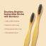 Amwoodo: Natural Clean Bamboo Toothbrush | Charcoal Activated Soft Bristles | Pack of 3