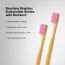 Amwoodo: Orby Plus Bamboo Toothbrush For Adults | 100% Natural Soft Bristles | Pink | Pack of 3