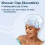 GUBB: Shower Cap Reusable, Waterproof & Lightweight, 1Pc for Unisex