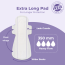 Saathi: Compostable Bamboo Sanitary Pads XXL ( 350MM)   Pack of 12 X 1 - 12 Pads (Overnight)