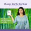 Saathi: Plant-Based Bamboo Pads - No Fragrance   Pack of 12 X 2 - 24 Pads (12 Reg + 12 ON)
