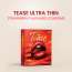 Kindly Health: Tease Ultra Thin Strawberry flavour Condoms for Men, Pack of 3 