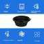 kindlife: Portable Foldable Silicone Ice Facial Bowl, for Home Ice Bath Facial Plunge Bowl, Black 