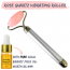 Natural Vibes: Rose Quartz Vibrating Roller with FREE Gold Beauty Elixir Oil for Face, Neck and Under eye [CLONE]