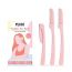 Plush: Foldable & Reusable Face & Eyebrow Razor for Women - Pack of 3