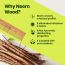 TNW - The Natural Wash: Neem Wood Comb (Anti-Dandruff & Anti-Hair Fall Comb) - With Dual Teeth