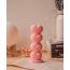 The Umbrella Store: Heart shaped Pillar candle-Pink