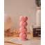The Umbrella Store: Heart shaped Pillar candle-Pink